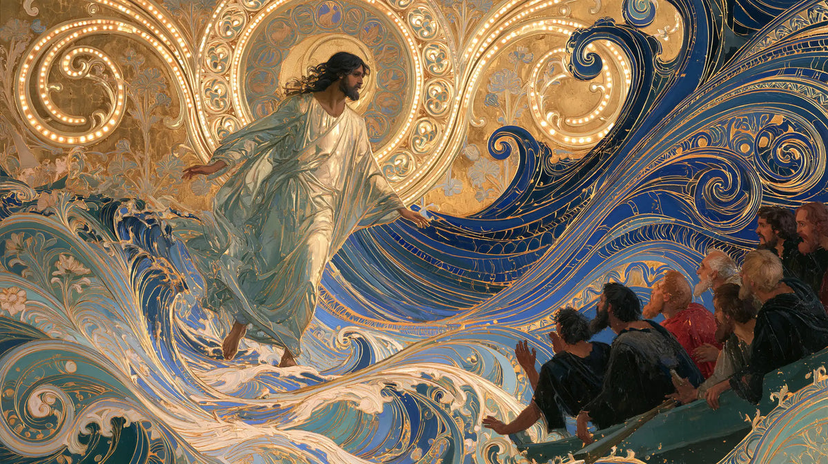 Jesus Walking on Water - Sacred Art Nouveau · Landscape n° 26