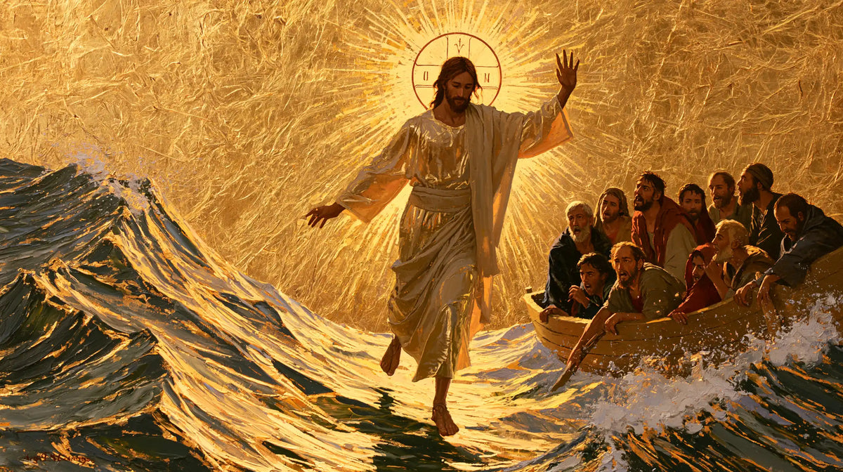 Jesus Walking on Water — The High Gesture upon the Golden Wave