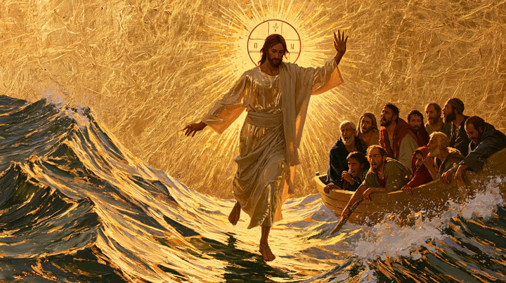 Jesus Walking on Water — The High Gesture upon the Golden Wave