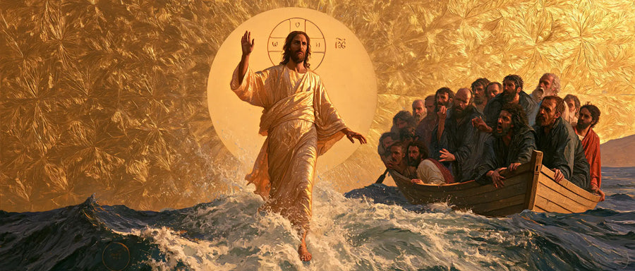Jesus Walking on Water - Sacred Gold · Landscape n° 25