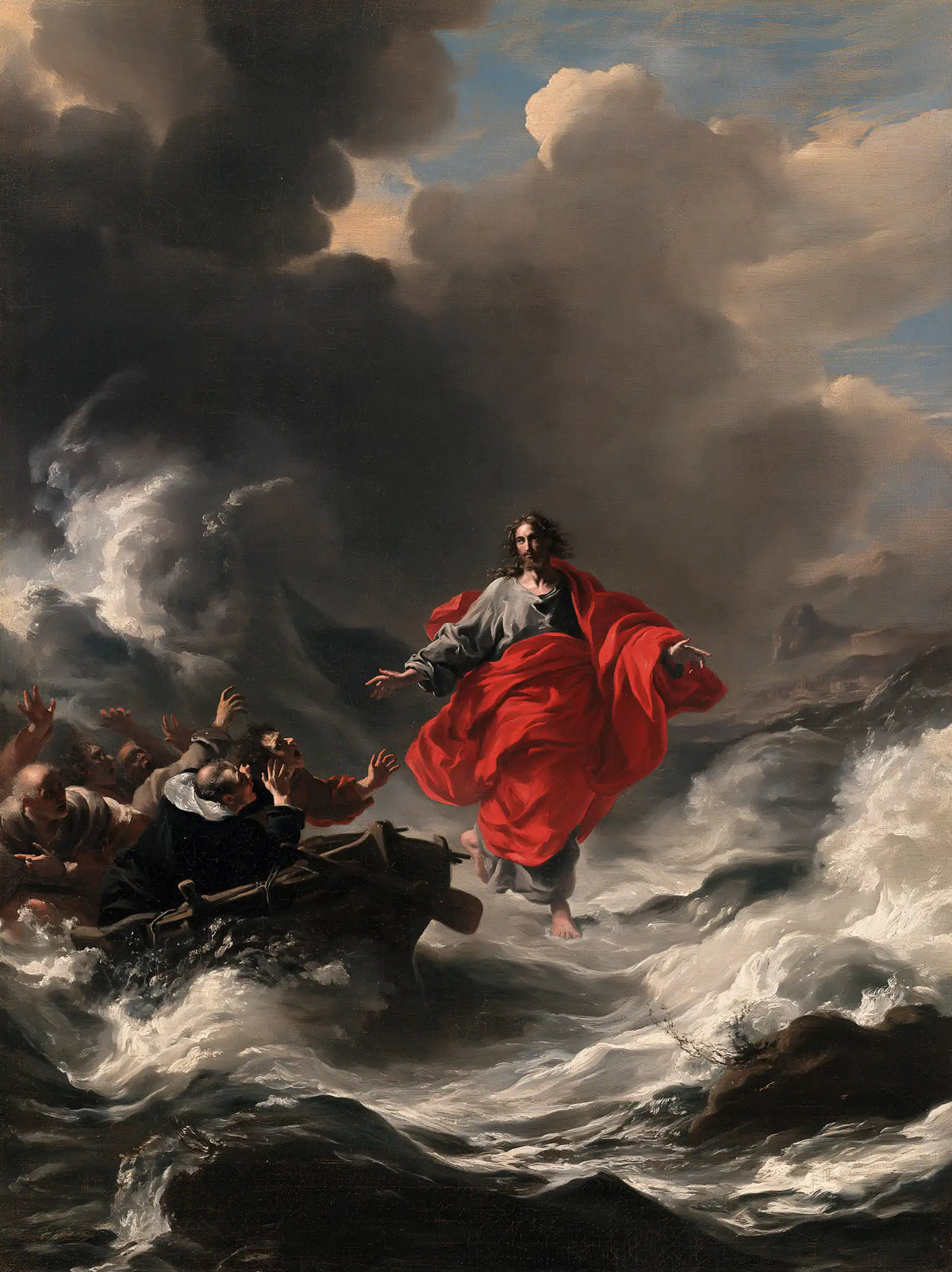 Jesus Walking on Water — The Little Flame beneath the Clouds