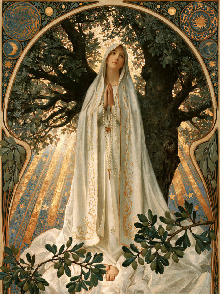 Our Lady of Fatima – Sacred Art Nouveau · Portrait no. 9