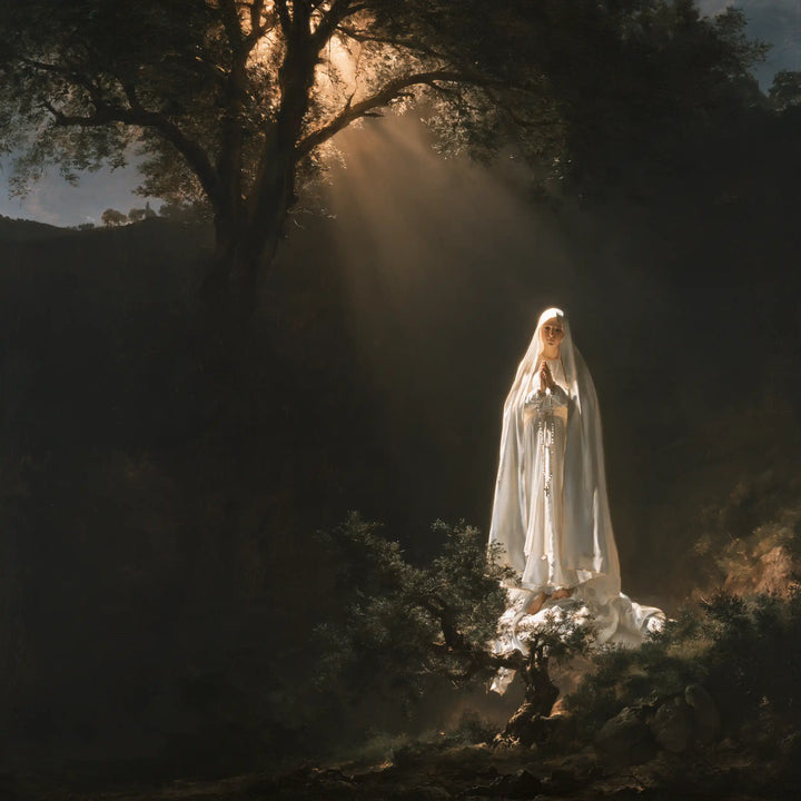 Our Lady of Fatima – Caravaggio Tenebrism · Square no. 2