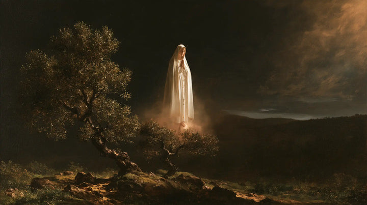 Our Lady of Fatima – Caravaggio Tenebrism · Landscape no. 6