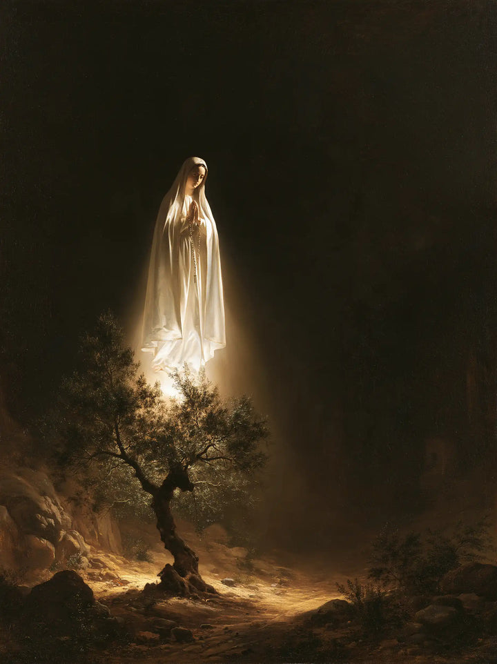 Our Lady of Fatima – Caravaggio Tenebrism · Portrait no. 10