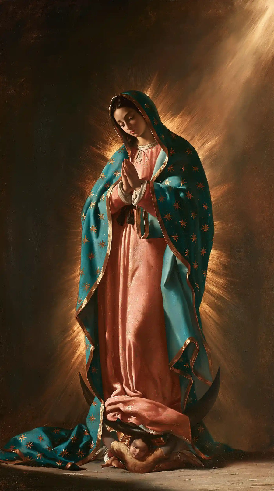 Our Lady of Guadalupe – Caravaggio Tenebrism · Portrait no. 5