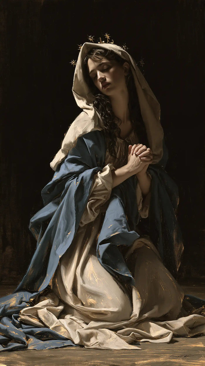 Virgin Mary in Prayer — A Gaze toward the Unseen