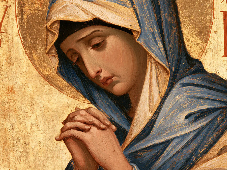 Virgin Mary in Prayer - Contemporary Byzantine · Landscape n° 1