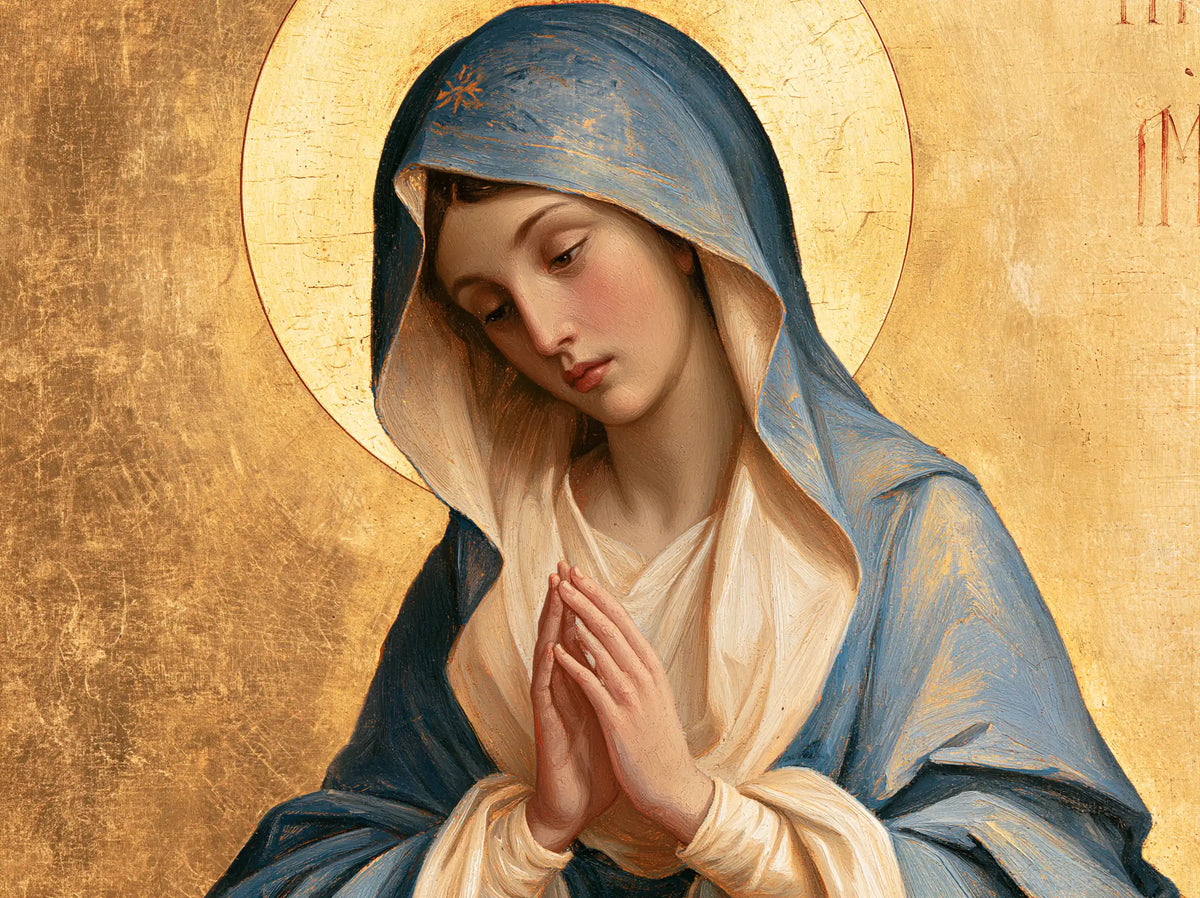 Virgin Mary in Prayer - Contemporary Byzantine · Landscape n° 9