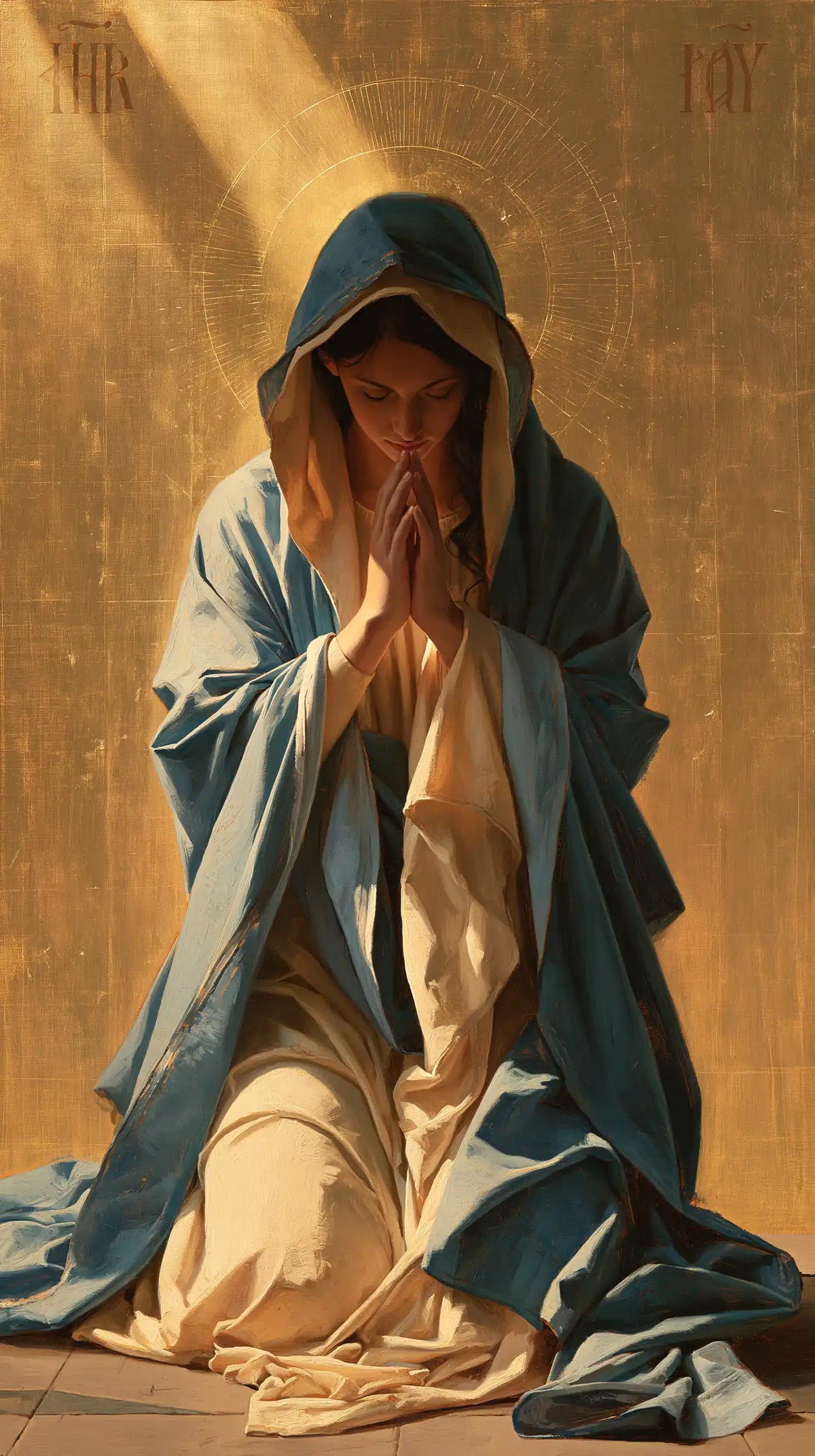 Virgin Mary in Prayer - Contemporary Byzantine · Portrait n° 7