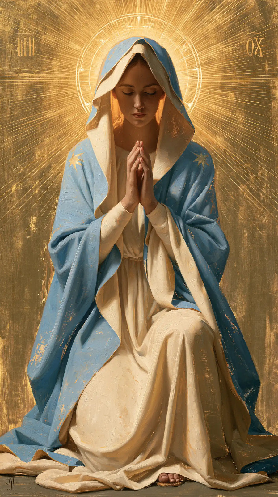 Virgin Mary in Prayer - Contemporary Byzantine · Portrait n° 18