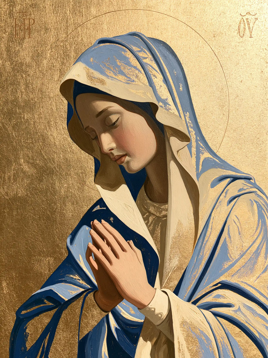 Virgin Mary in Prayer - Contemporary Byzantine · Portrait n° 37
