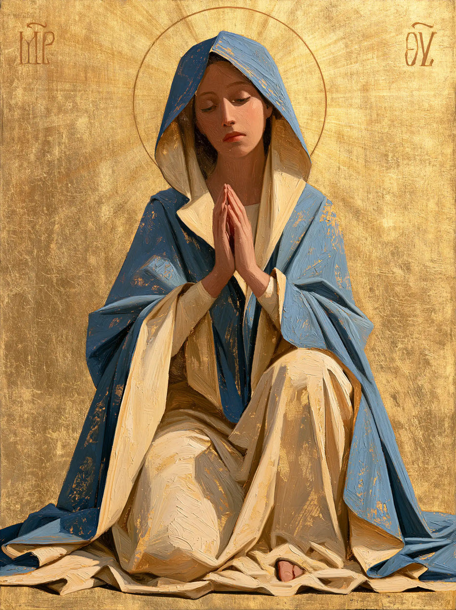 Virgin Mary in Prayer - Contemporary Byzantine · Portrait n° 40