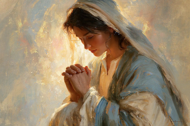 Virgin Mary in Prayer — Warmth within the Palms