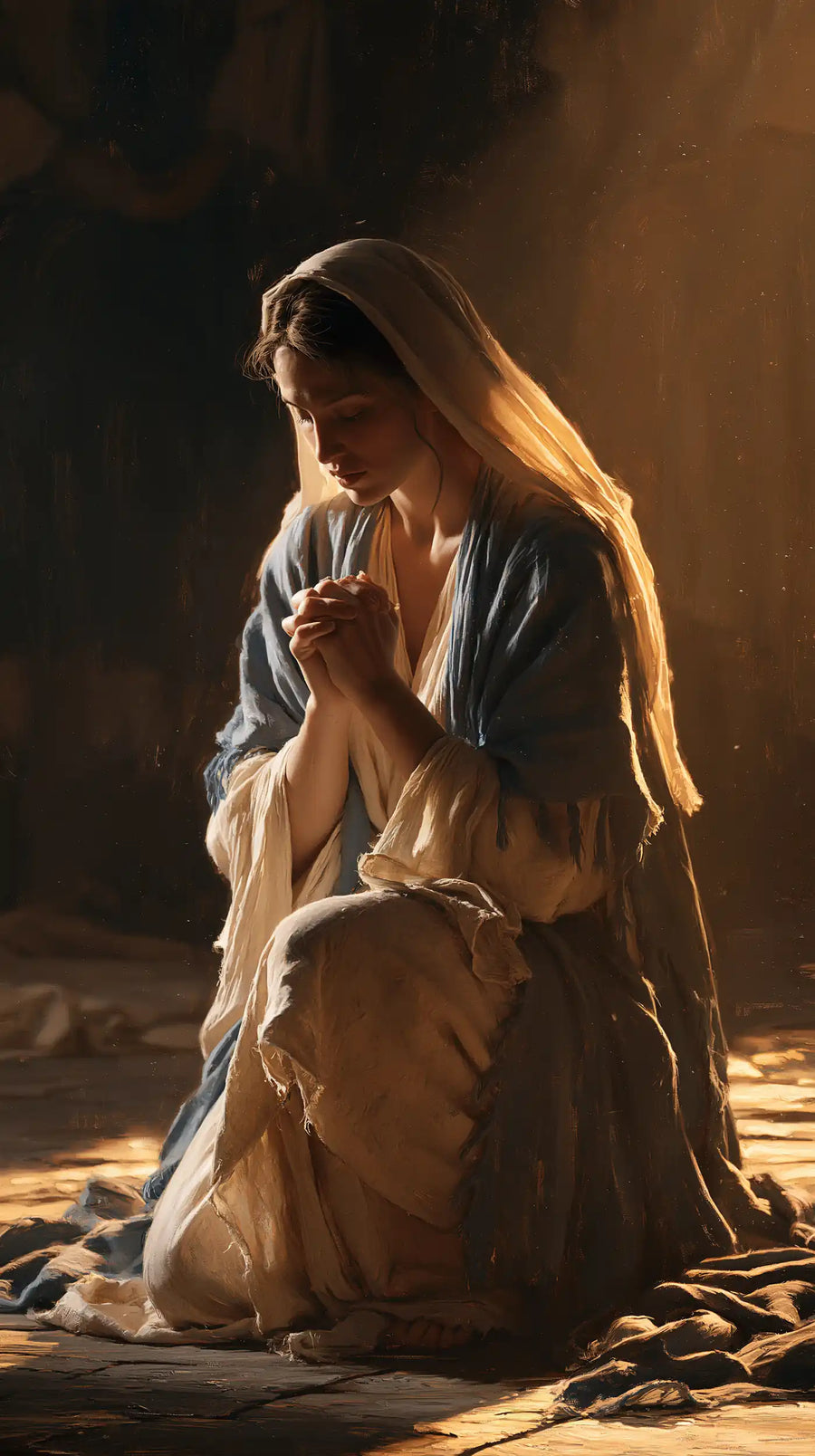 Virgin Mary in Prayer - Mary in Divine Light · Portrait n° 14