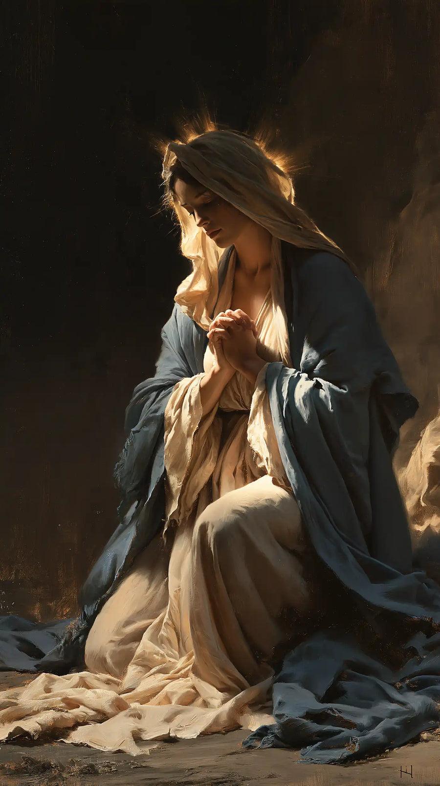 Virgin Mary in Prayer - Mary in Divine Light · Portrait n° 17