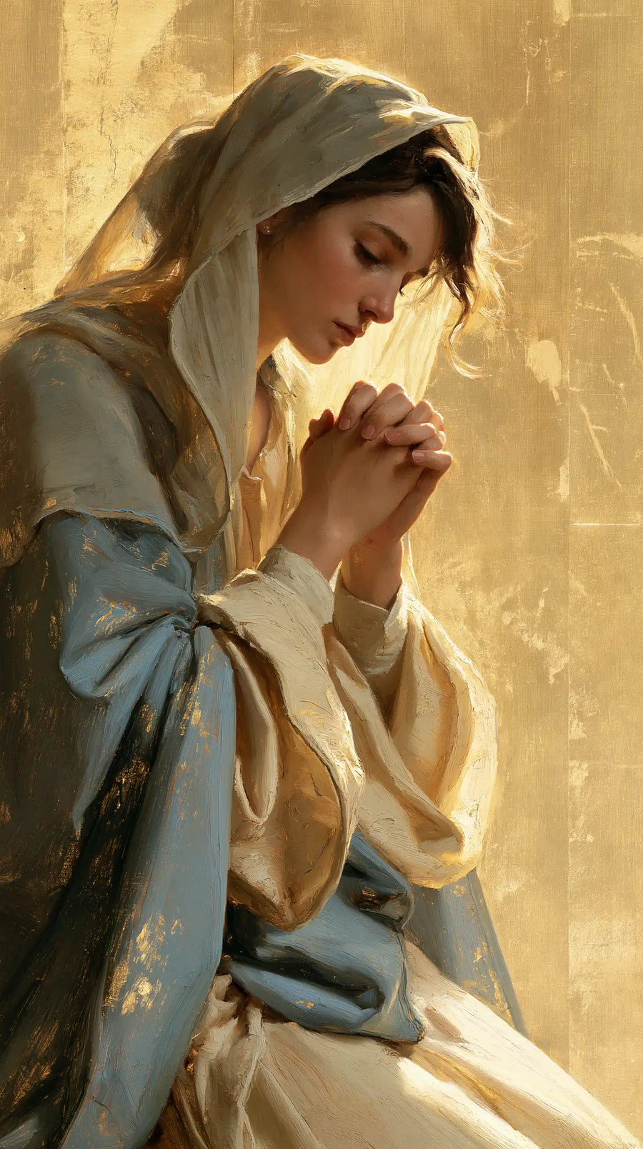 Virgin Mary in Prayer - Sacred Gold · Portrait n° 26
