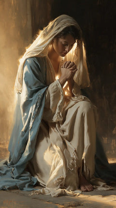 Virgin Mary in Prayer — Prayer at the Foot of the Glow
