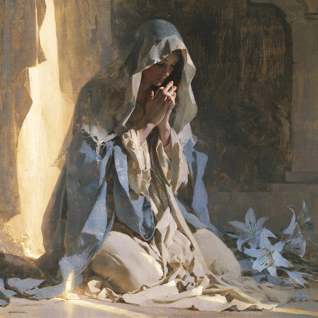 Virgin Mary in Prayer - Symbolist · Square n° 1