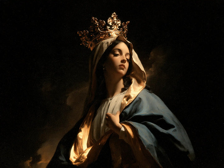 Mary, Queen of Heaven — The Hand at the Heart in Black Velvet