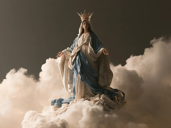 Mary, Queen of Heaven — The Gathered Mantle at the Clouds’ Shore