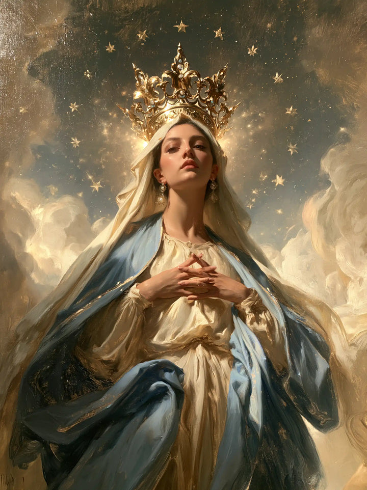 Mary, Queen of Heaven — United Hands in the Mantle’s Billow