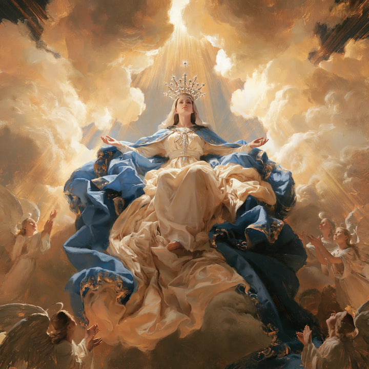 Mary, Queen of Heaven — The Upward Gaze in the Great Blue Wind