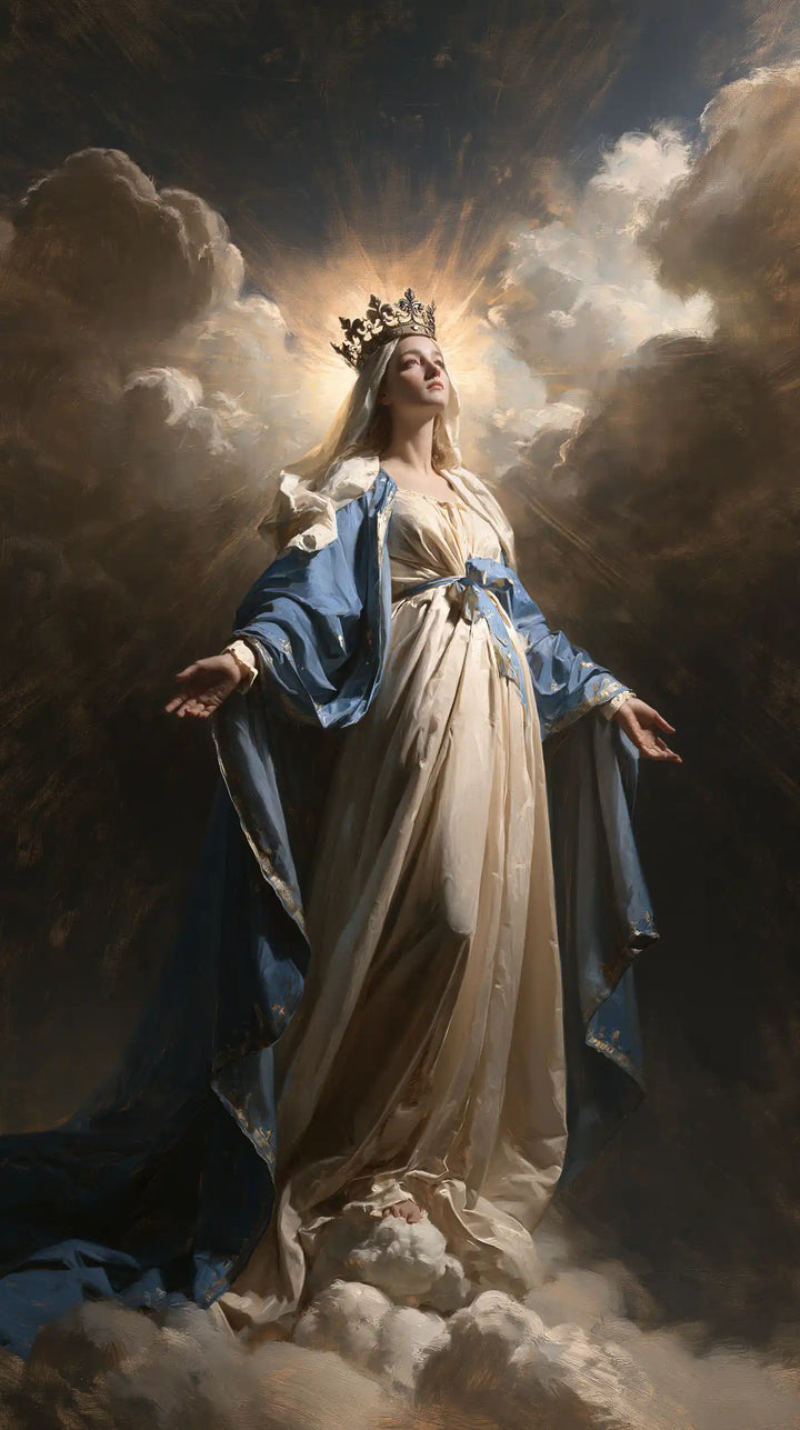 Mary, Queen of Heaven — The White Robe in the Silver Rift