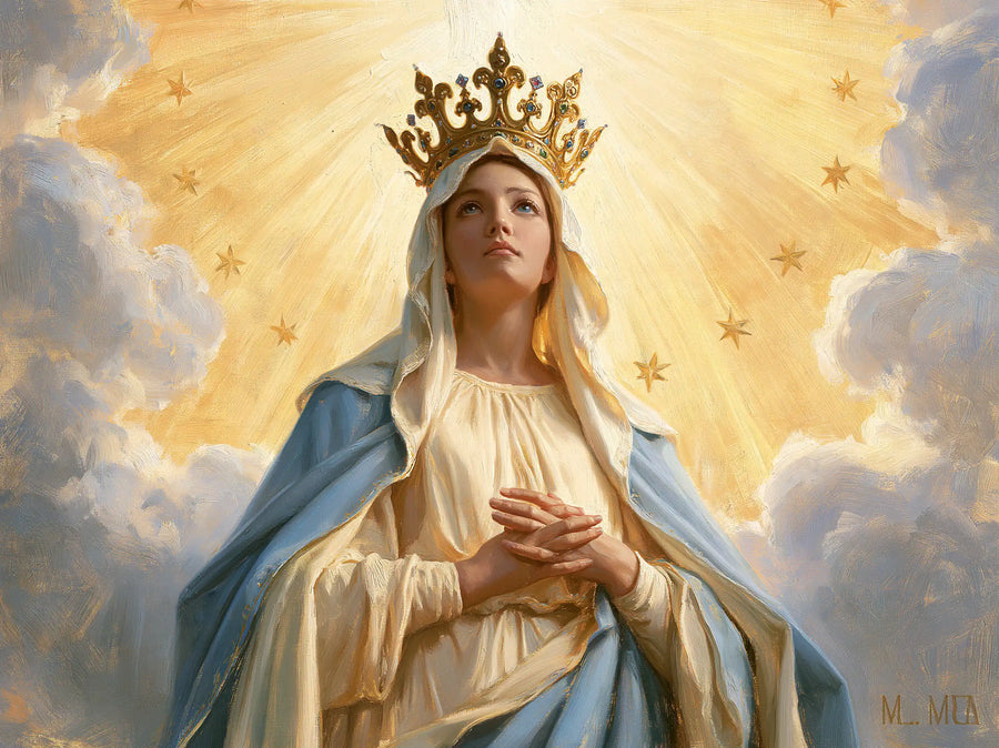 Mary Queen of Heaven - Mary before Heavenly Light · Landscape n° 4