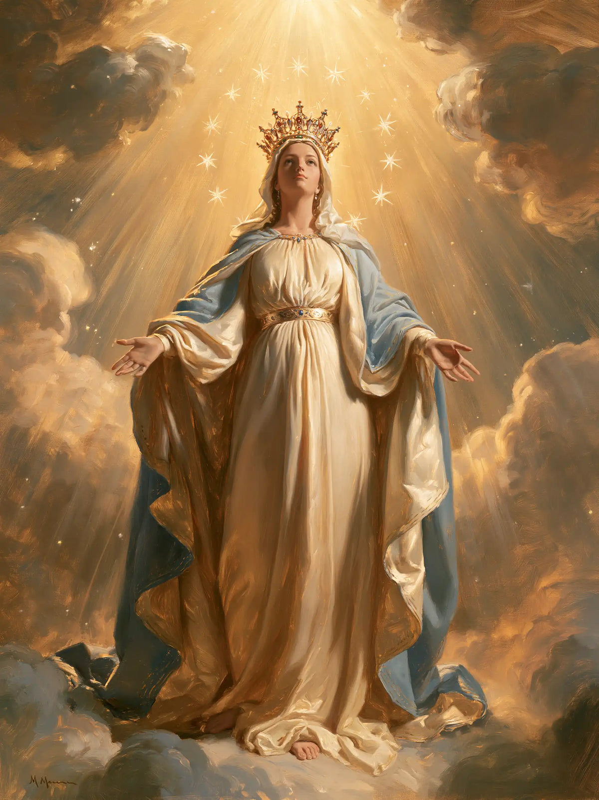 Mary Queen of Heaven - Mary before Heavenly Light · Portrait n° 5