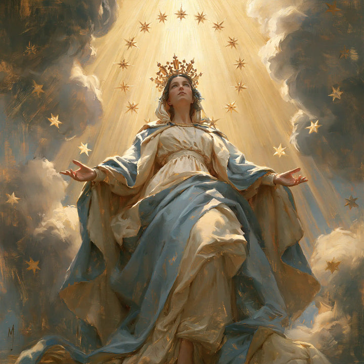 Mary Queen of Heaven - Mary before Heavenly Light · Square n° 3