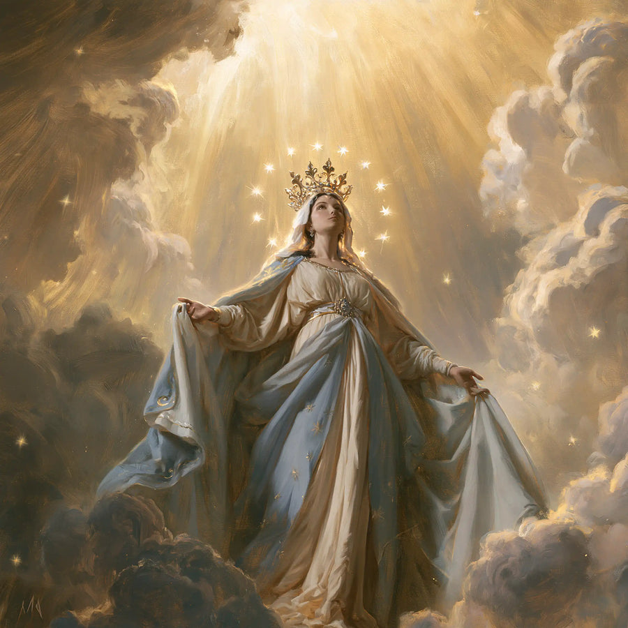 Mary Queen of Heaven - Mary before Heavenly Light · Square n° 5