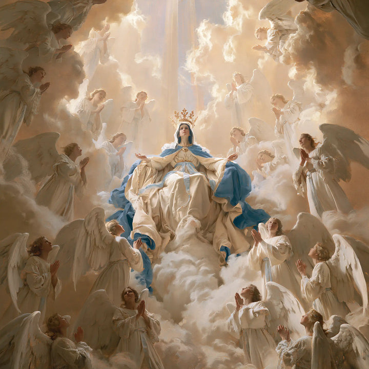 Mary Queen of Heaven - Mary Surrounded by Angels · Square n° 3