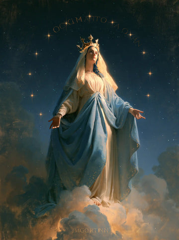 Mary Queen of Heaven - Midnight Blue Chiaroscuro · Portrait n° 21