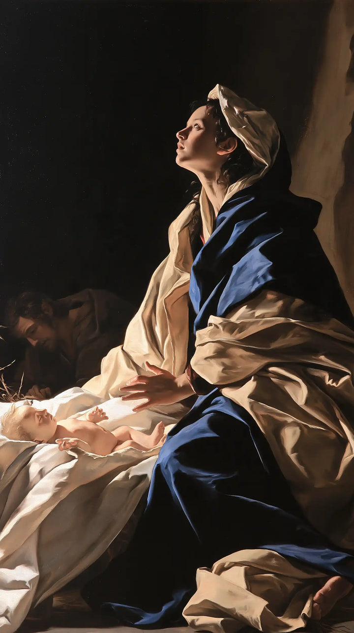 The Nativity - Caravaggio Tenebrism · Portrait n° 2