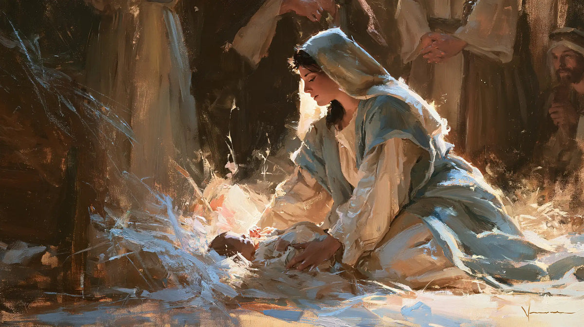 The Nativity — Straw Streaked with Blue