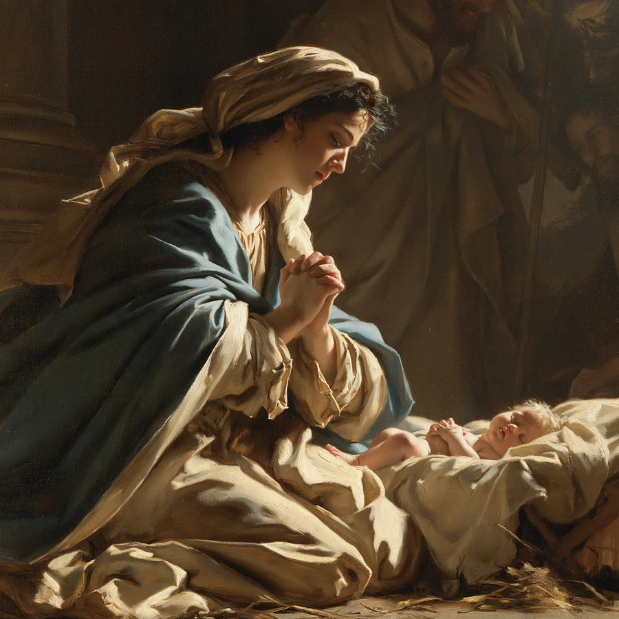 The Nativity - Mary Adoring the Christ Child · Square n° 6