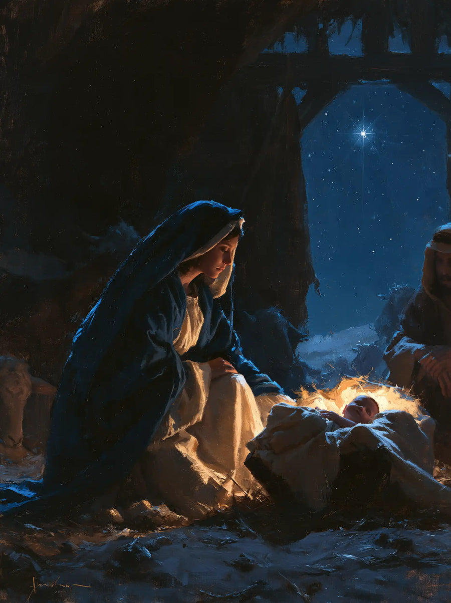 The Nativity - Midnight Blue Chiaroscuro · Portrait n° 15