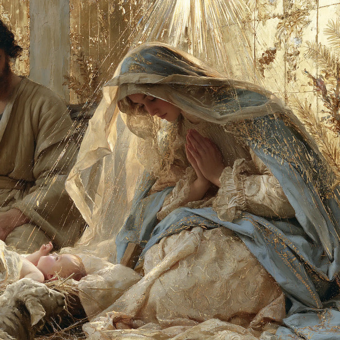 The Nativity — Prayer Behind the Lace-Like Veil