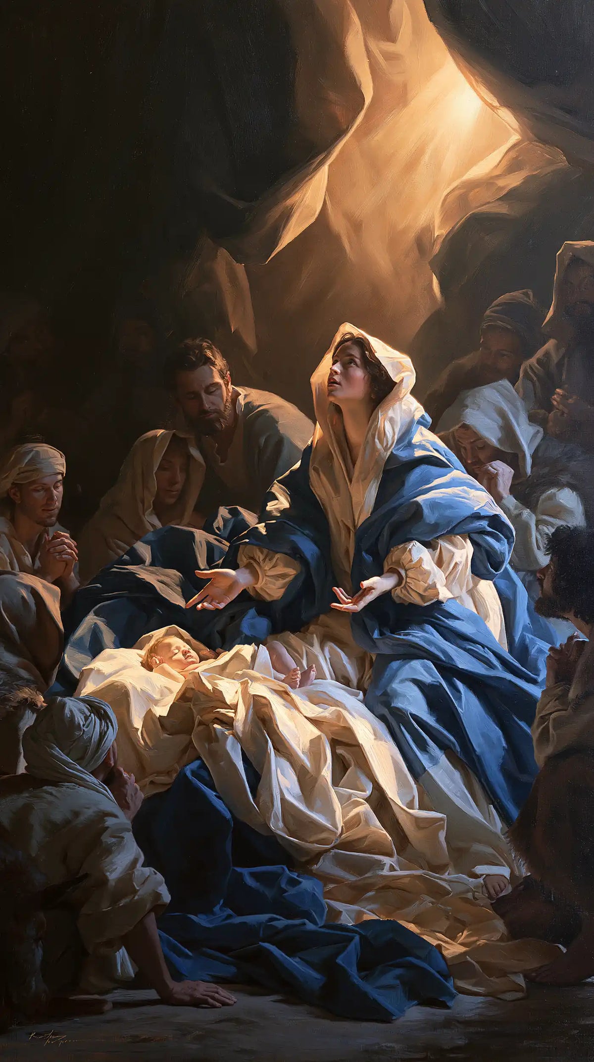 The Nativity — The Golden Opening above the Manger