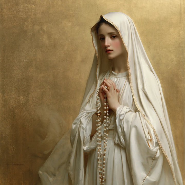 Our Lady of Fatima – Quiet Petition on a Gilded Ground