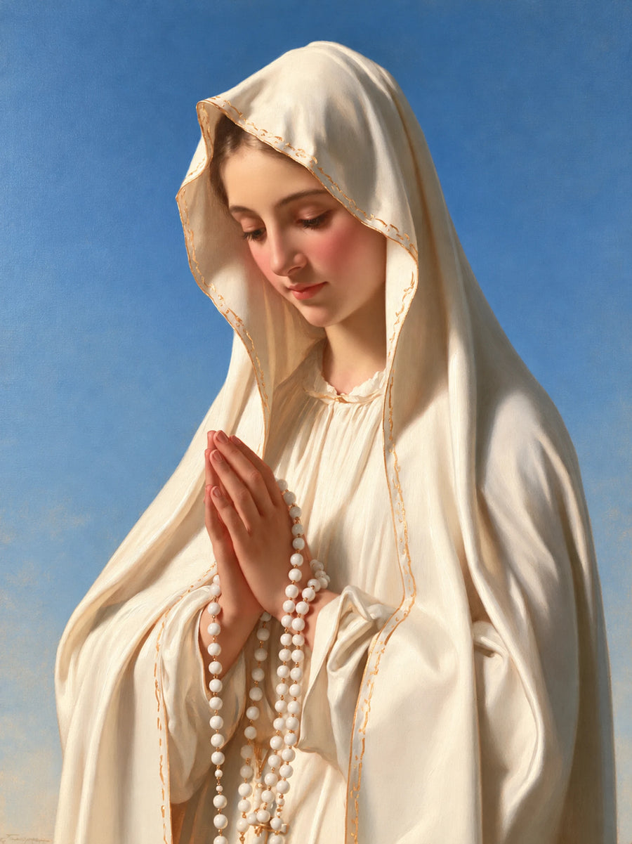 Our Lady of Fatima – Rosary Beneath a Clear Blue Sky