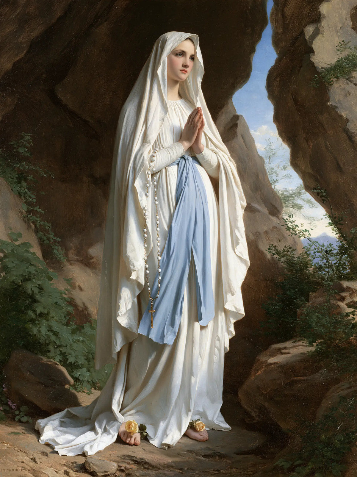 Our Lady of Lourdes – Blue Sash in the Grotto