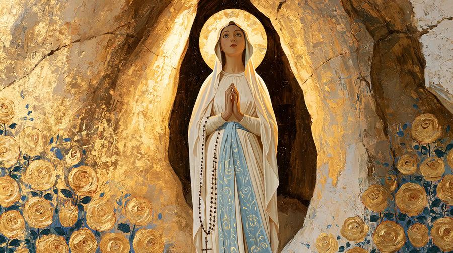 Our Lady of Lourdes Devotional Portrait · Landscape no. 8