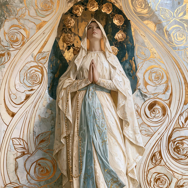 Our Lady of Lourdes at the Grotto · Square no. 5