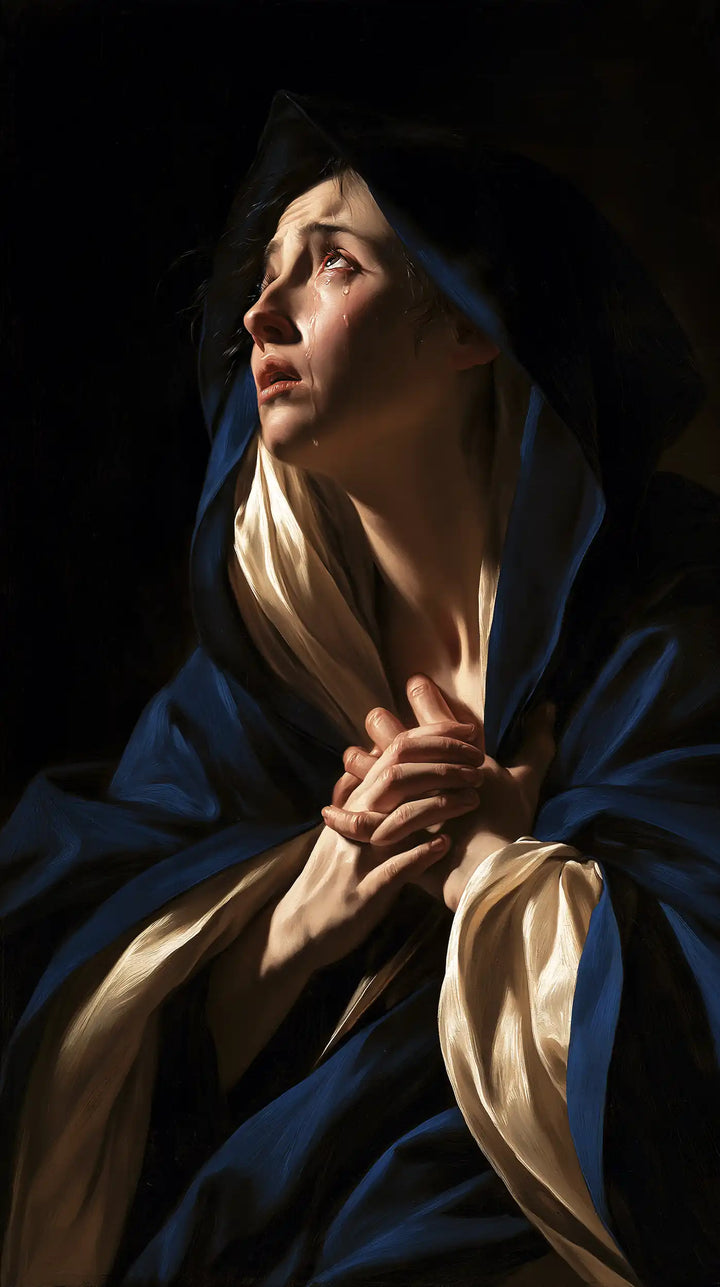 Our Lady of Sorrows — Eyes Lifted beyond the Shadow