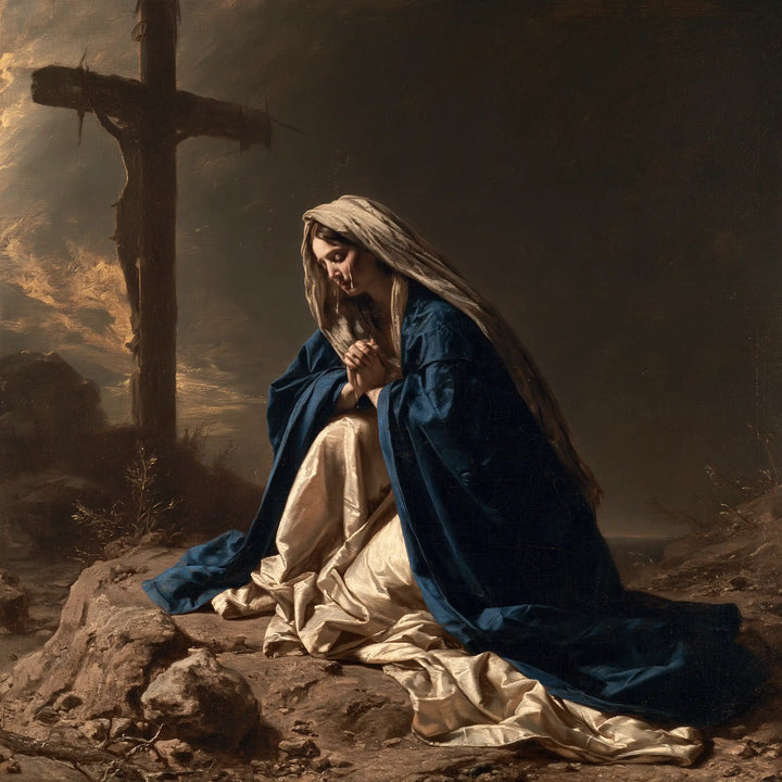 Our Lady of Sorrows - Mary Kneeling before the Cross · Square n° 6