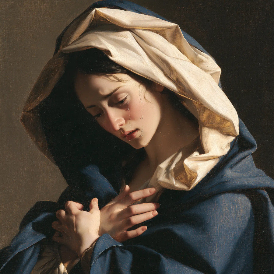 Our Lady of Sorrows - Mater Dolorosa Classical Portrait · Square n° 4
