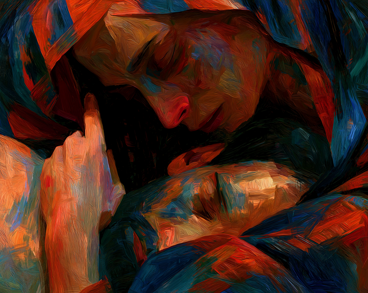 The Pietà — The Brow Beneath the Raised Hand