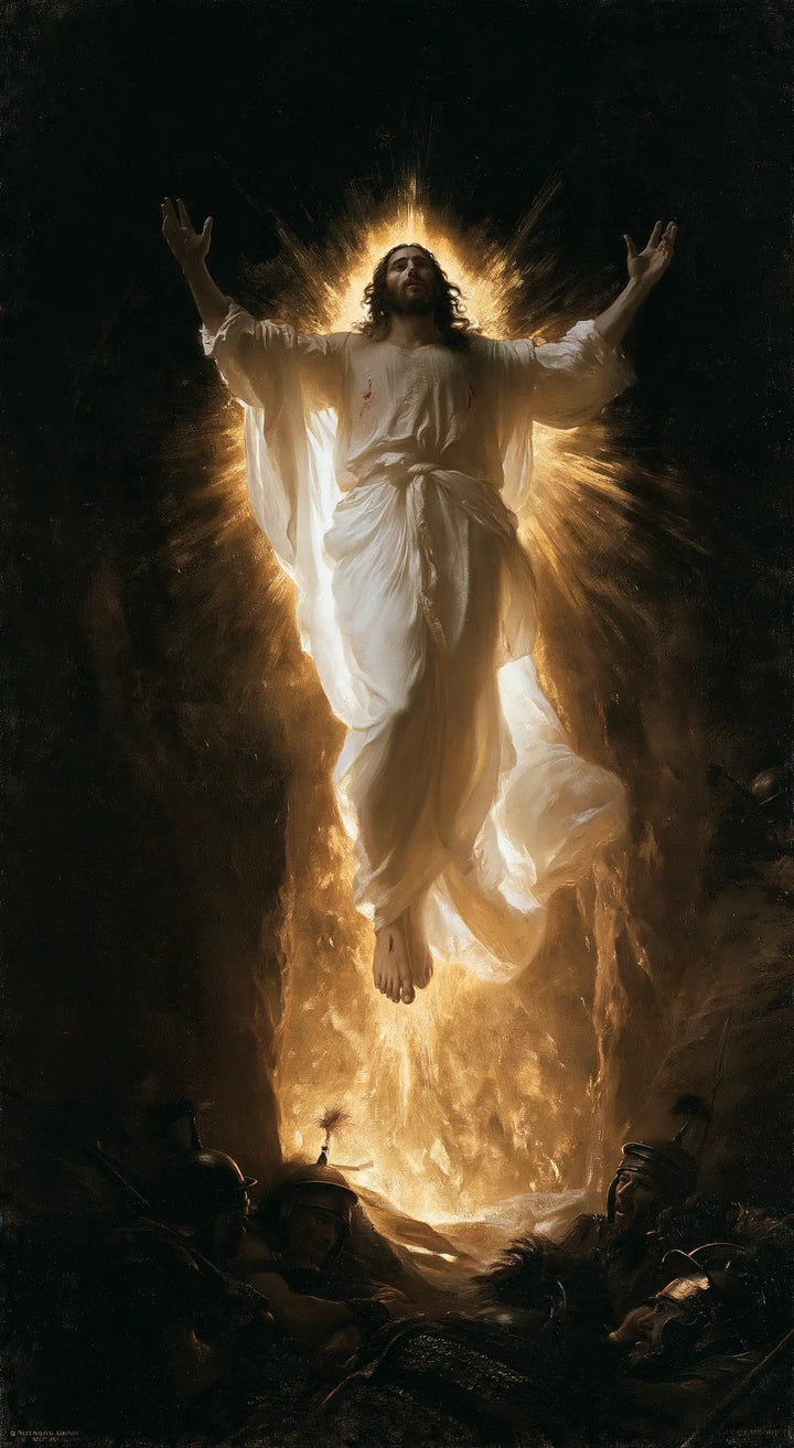 The Resurrection of Jesus Christ — White Borne by the Golden Column